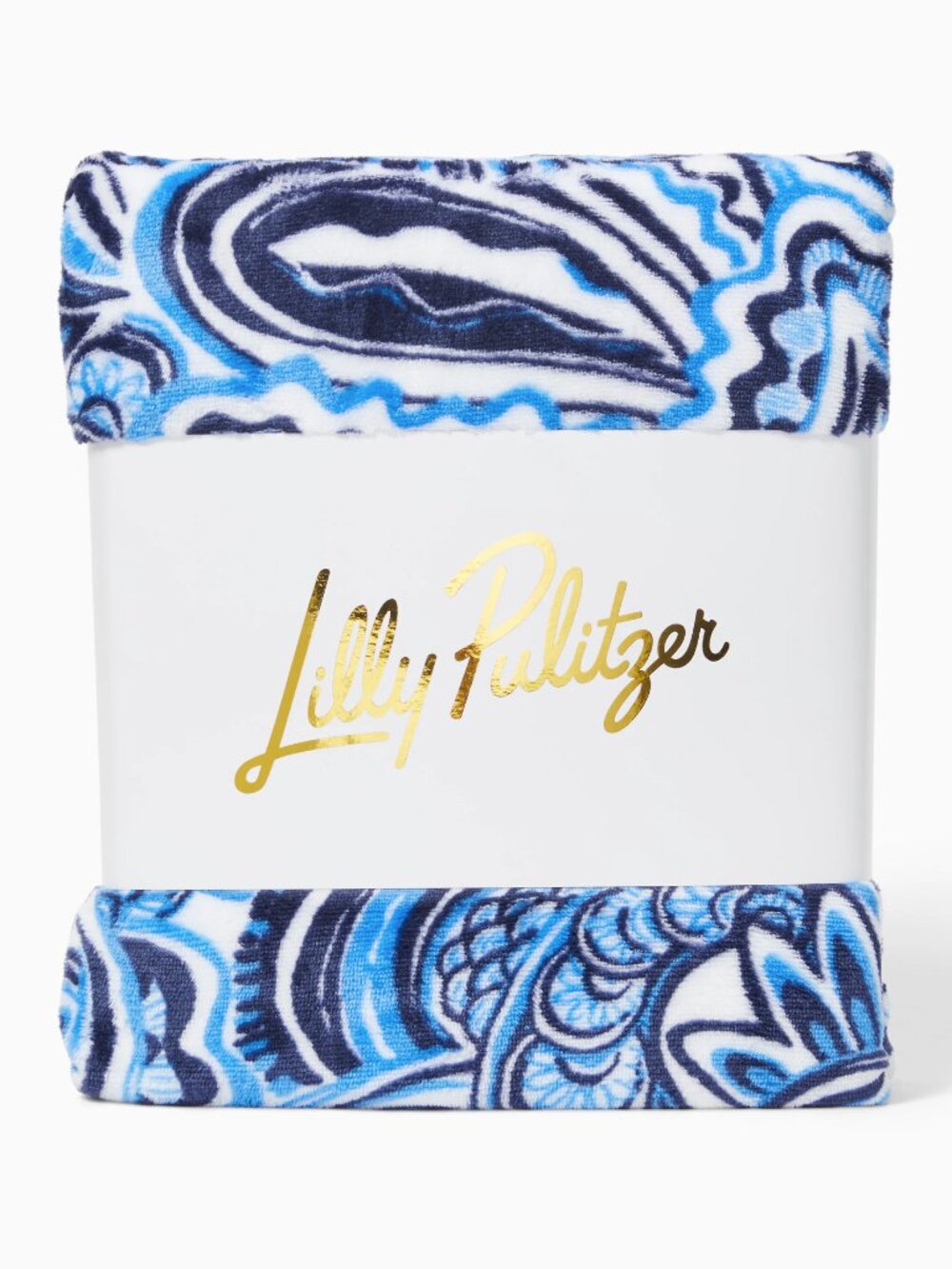 Lilly Pulitzer Fleece Blanket Resort White Give It A Whirl